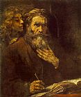 Rembrandt Famous Paintings - Evangelist Matthew